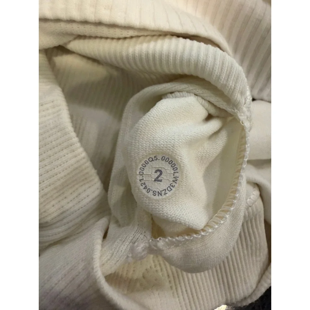 Lululemon Ebb To Street Long Sleeve Ribbed Shirt White Size 2